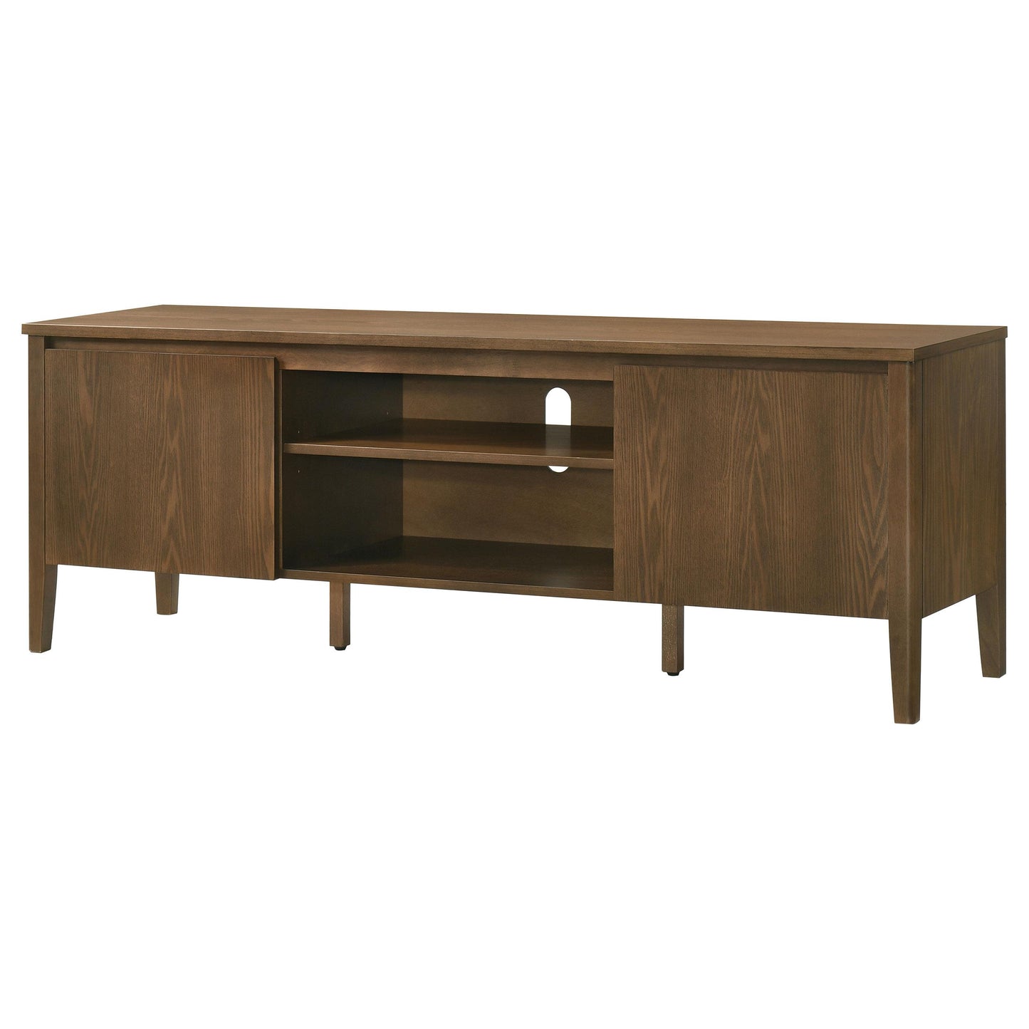  Coaster Furniture Thori 701672 63-inch 2-door TV Stand Media Console - Dark Brown IMAGE 2