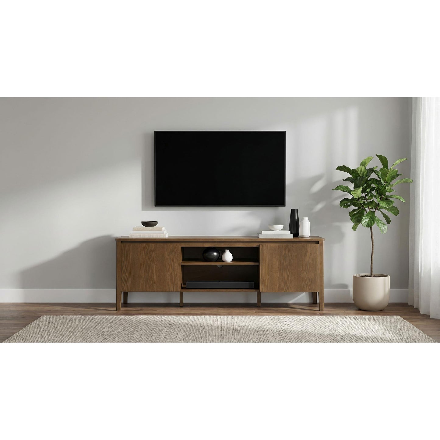  Coaster Furniture Thori 701672 63-inch 2-door TV Stand Media Console - Dark Brown IMAGE 4