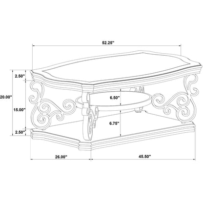  Coaster Furniture Laney 702448-S2 2-piece Glass Top Coffee and End Table Set - Dark Merlot IMAGE 11