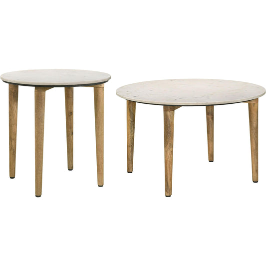  Coaster Furniture Aldis 703718-S2 2-piece Coffee and End Table Set - White IMAGE 1