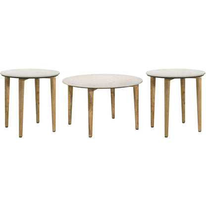  Coaster Furniture Aldis 703718-S3 3-piece Coffee and End Table Set - White IMAGE 1