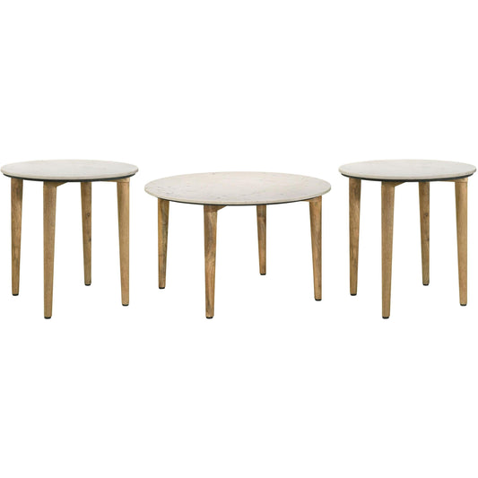  Coaster Furniture Aldis 703718-S3 3-piece Coffee and End Table Set - White IMAGE 1
