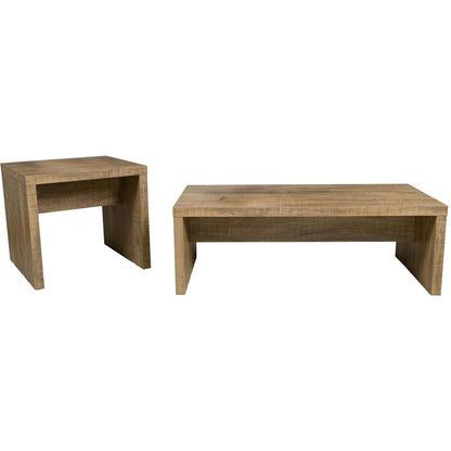  Coaster Furniture Lynette 704128-S2 2-piece Rectangular Coffee and End Table Set - Mango IMAGE 1