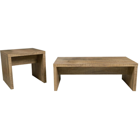  Coaster Furniture Lynette 704128-S2 2-piece Rectangular Coffee and End Table Set - Mango IMAGE 1