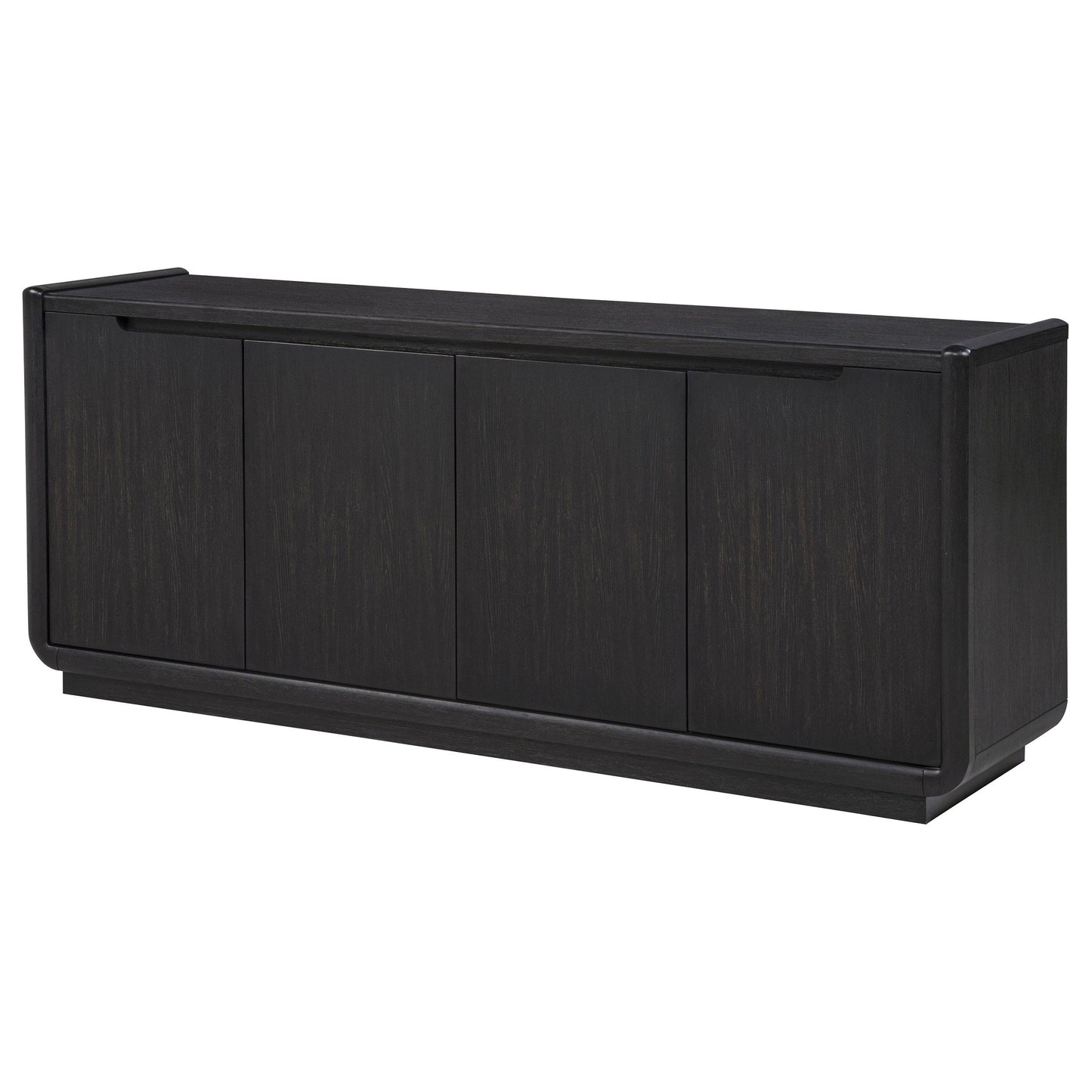  Coaster Furniture Leandro 704633 72-inch 4-door TV Stand Media Console - Burnished Black IMAGE 1