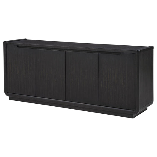  Coaster Furniture Leandro 704633 72-inch 4-door TV Stand Media Console - Burnished Black IMAGE 1
