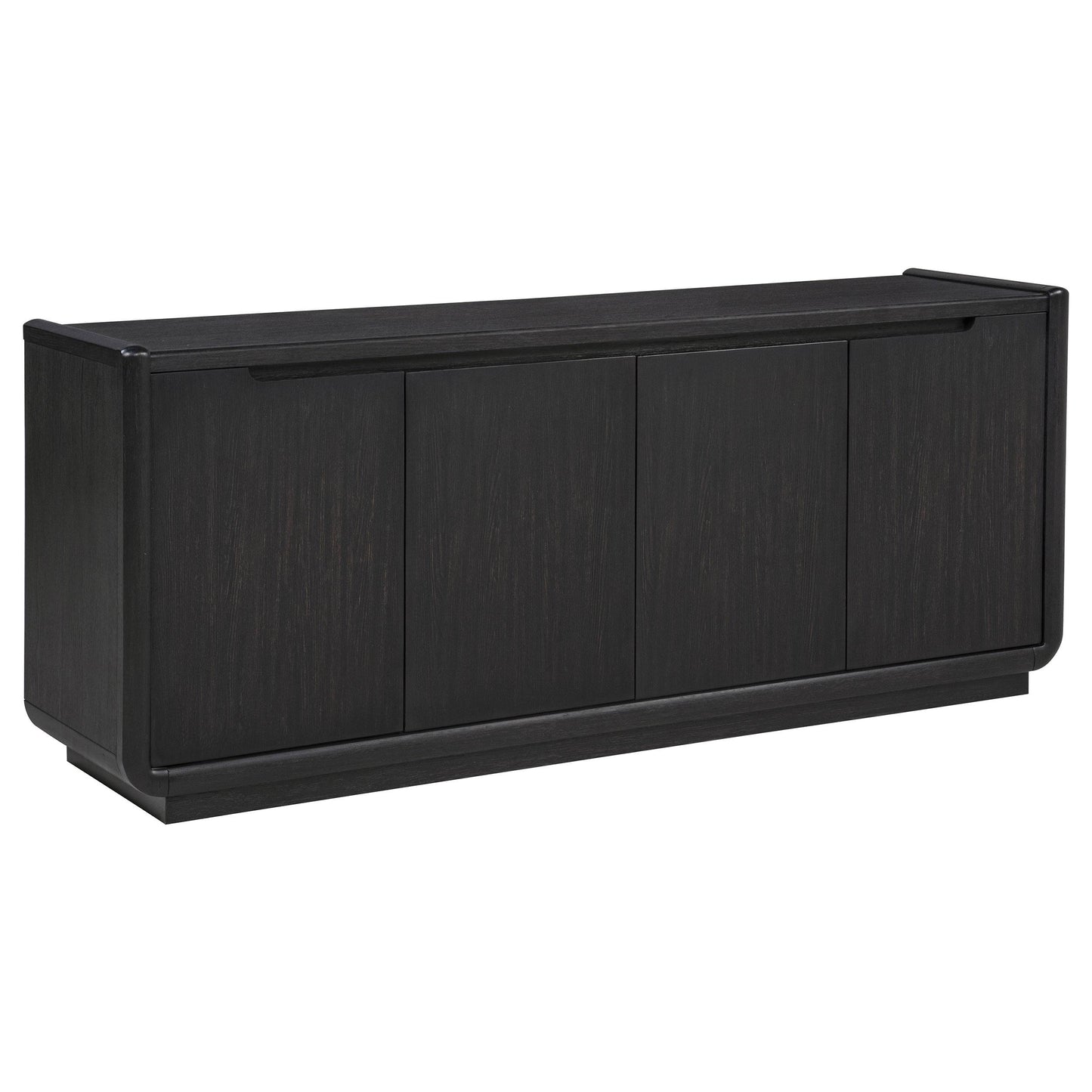  Coaster Furniture Leandro 704633 72-inch 4-door TV Stand Media Console - Burnished Black IMAGE 4