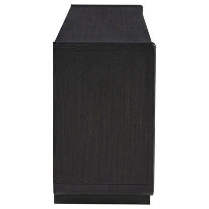  Coaster Furniture Leandro 704633 72-inch 4-door TV Stand Media Console - Burnished Black IMAGE 5