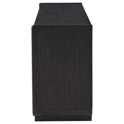  Coaster Furniture Leandro 704633 72-inch 4-door TV Stand Media Console - Burnished Black IMAGE 6