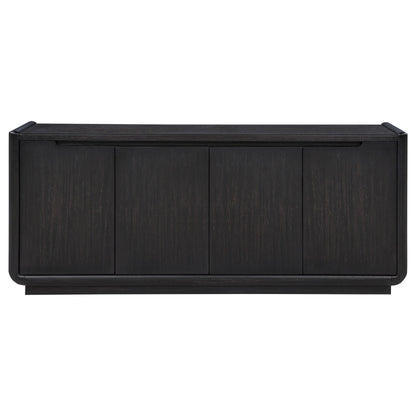  Coaster Furniture Leandro 704633 72-inch 4-door TV Stand Media Console - Burnished Black IMAGE 7