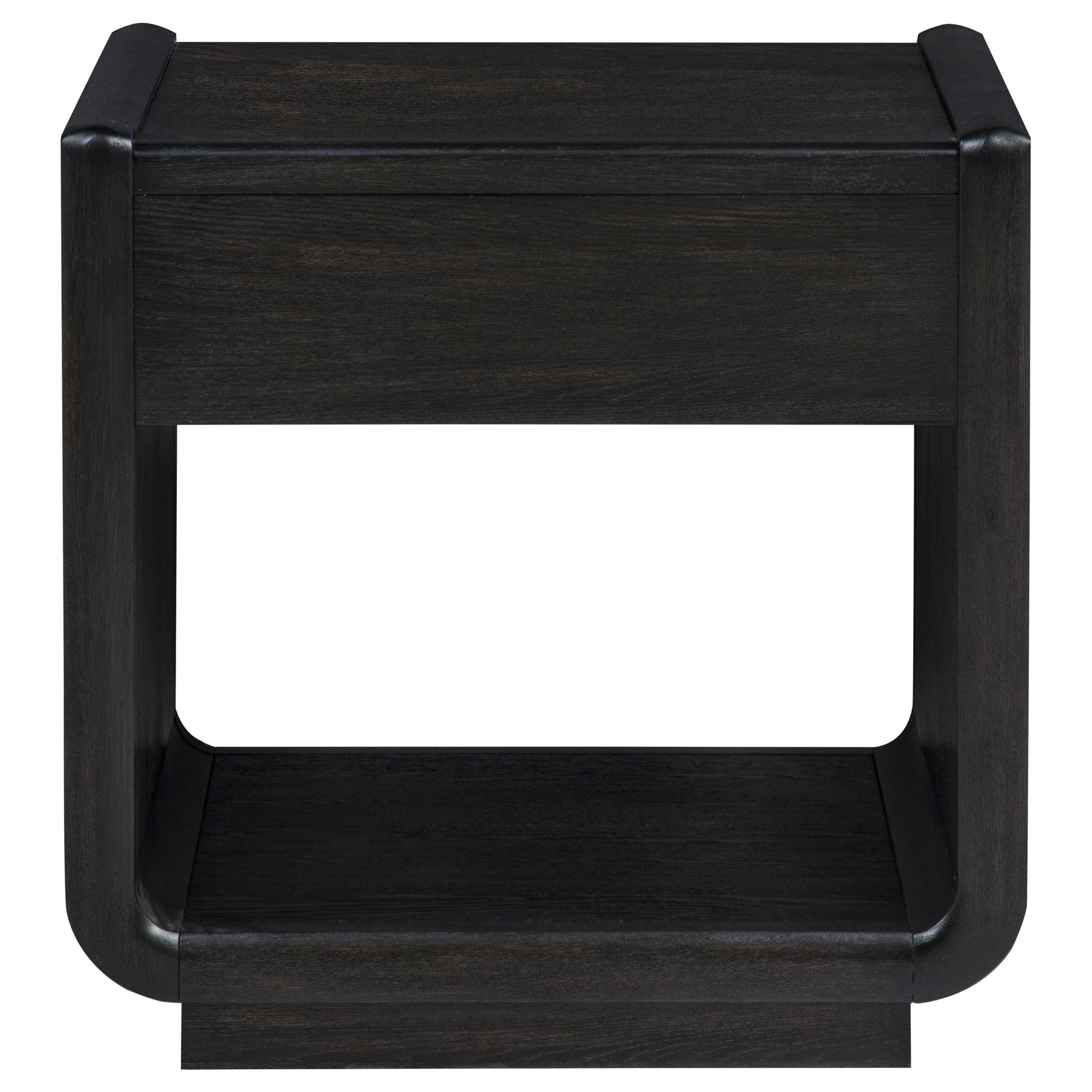  Coaster Furniture Leandro 704637 1-drawer Wood Occasional End Table - Burnished Black IMAGE 11