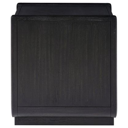  Coaster Furniture Leandro 704637 1-drawer Wood Occasional End Table - Burnished Black IMAGE 6