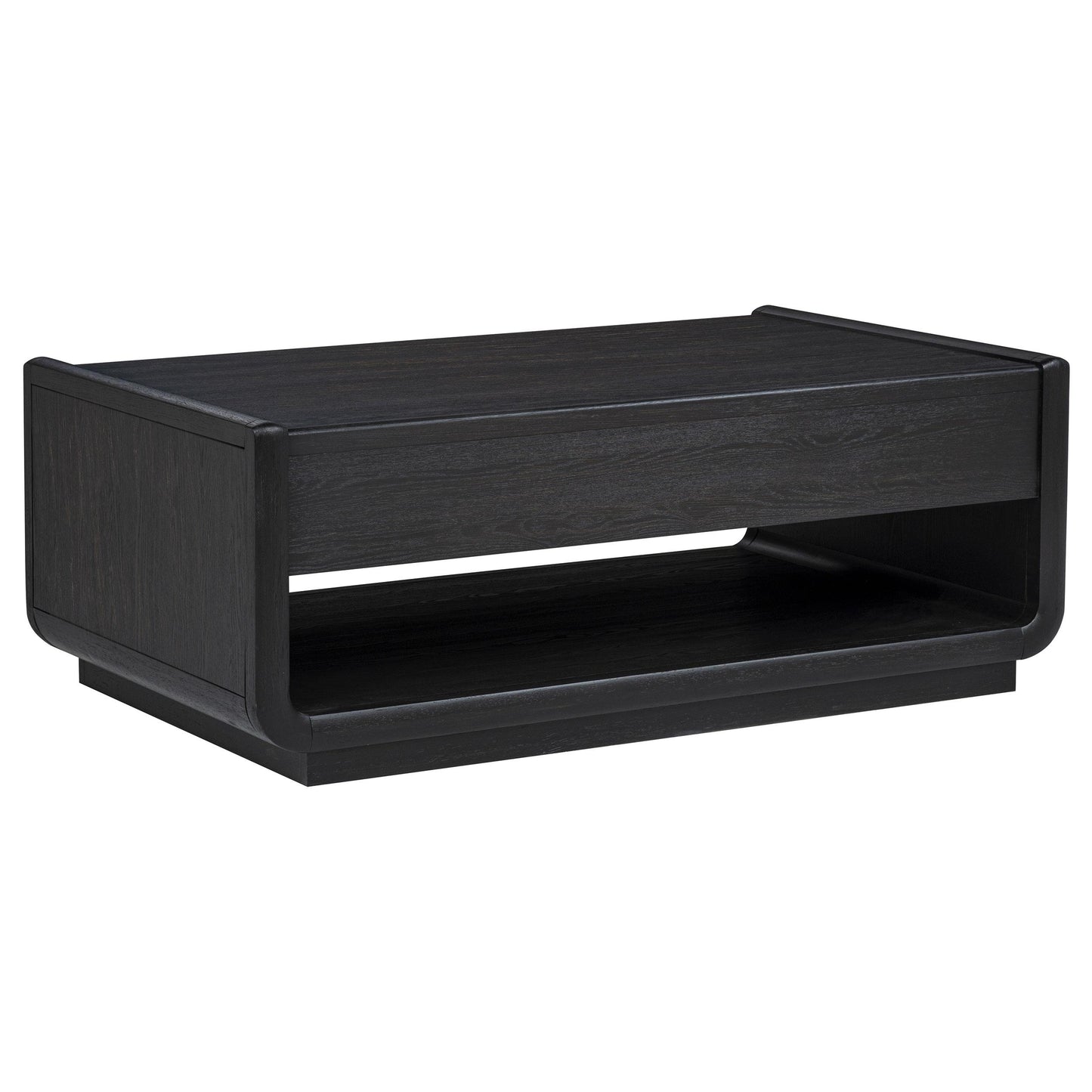  Coaster Furniture Leandro 704638 2-drawer Wood Coffee Table - Burnished Black IMAGE 7