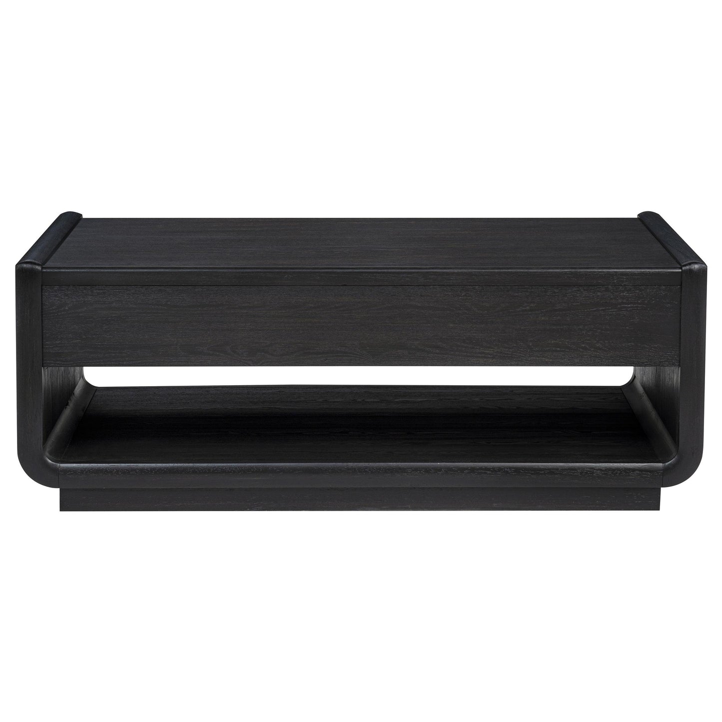  Coaster Furniture Leandro 704638 2-drawer Wood Coffee Table - Burnished Black IMAGE 8