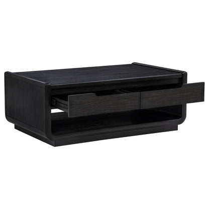  Coaster Furniture Leandro 704638-S2 2-piece Wood Coffee and End Table Set - Burnished Black IMAGE 12