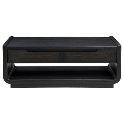  Coaster Furniture Leandro 704638-S2 2-piece Wood Coffee and End Table Set - Burnished Black IMAGE 15