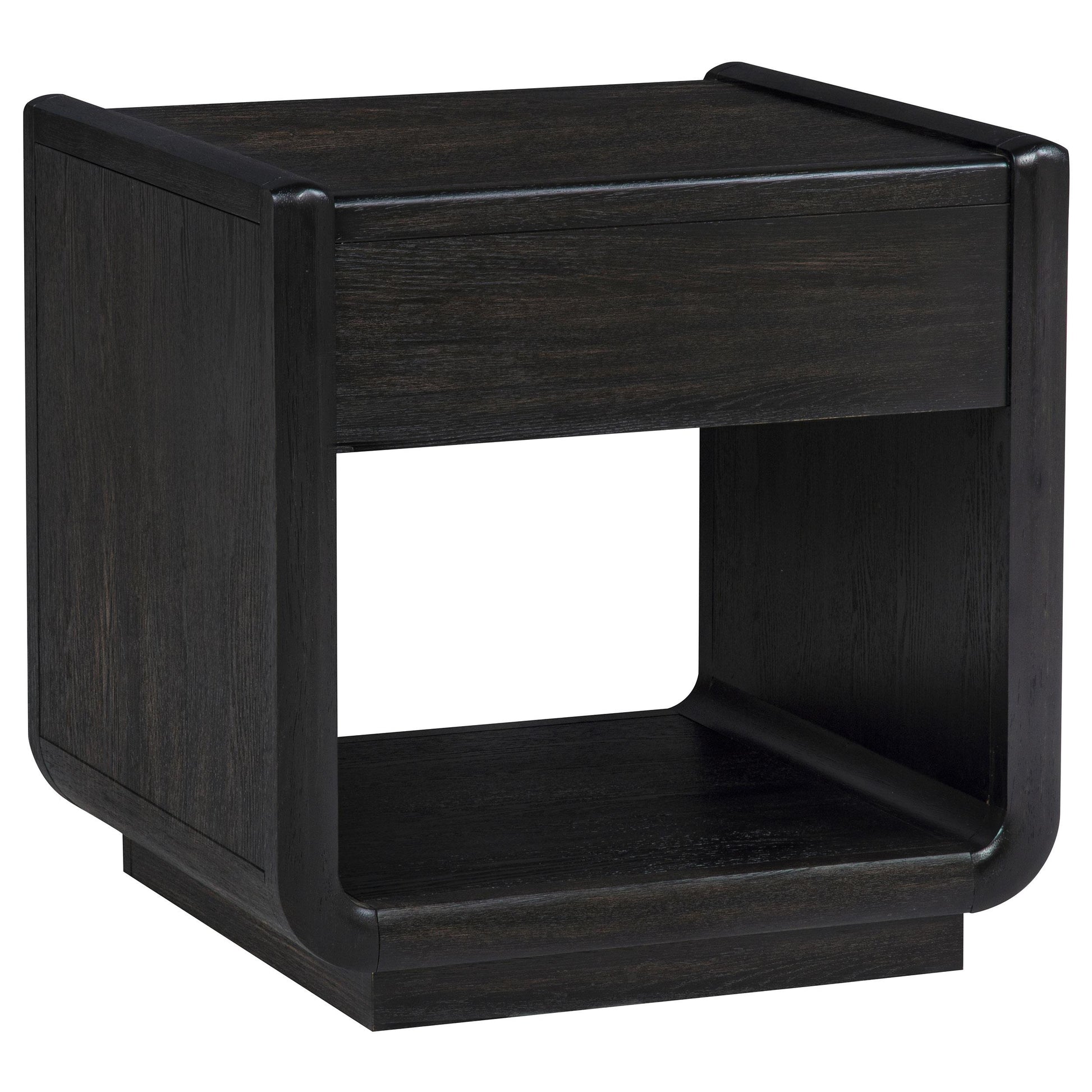  Coaster Furniture Leandro 704638-S2 2-piece Wood Coffee and End Table Set - Burnished Black IMAGE 3