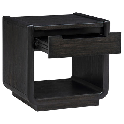  Coaster Furniture Leandro 704638-S2 2-piece Wood Coffee and End Table Set - Burnished Black IMAGE 9