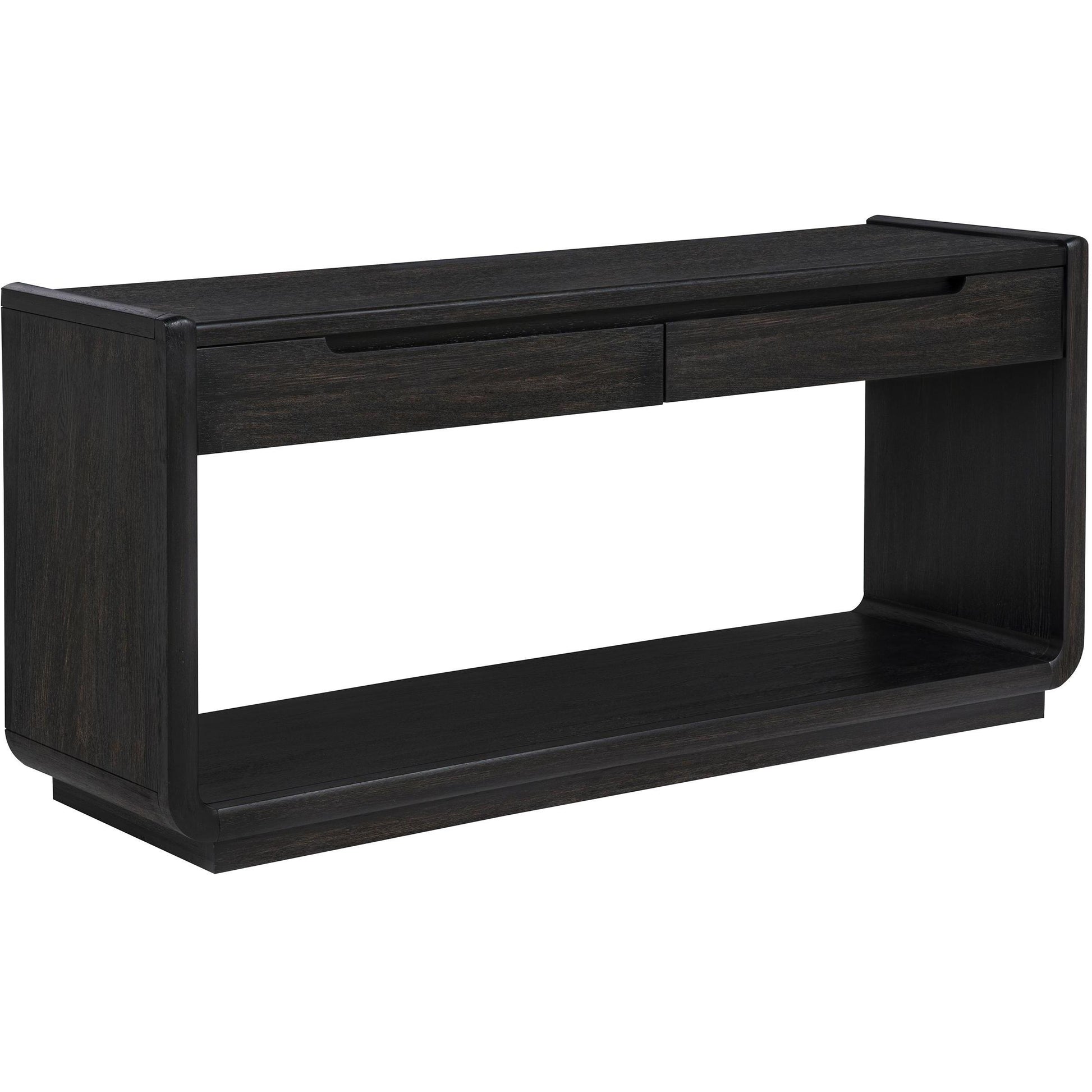  Coaster Furniture Leandro 704639 2-drawer Entryway Sofa Console Table - Burnished Black IMAGE 1