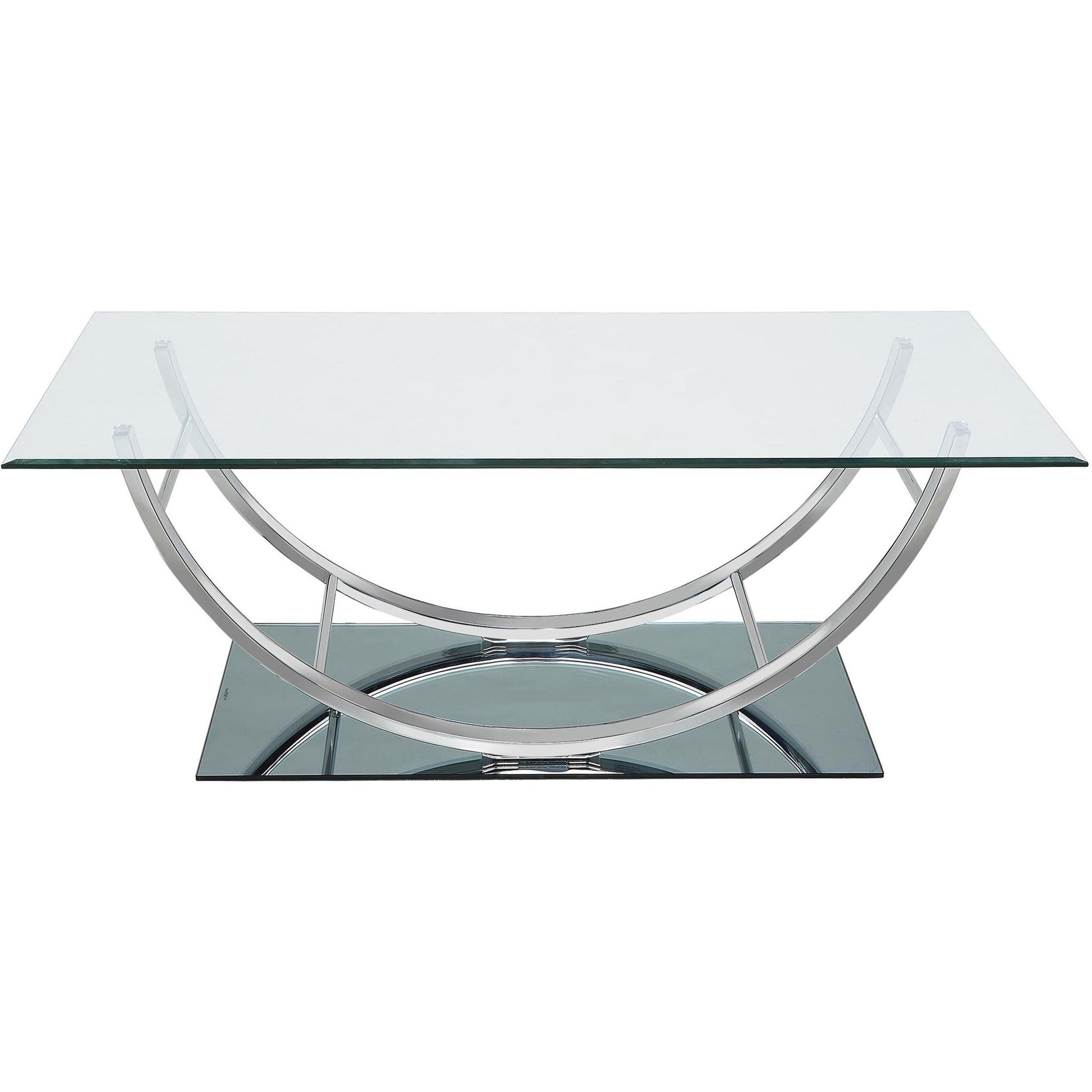  Coaster Furniture Danville 704988-S2 2-piece Glass Top Coffee and End Table Set - Chrome IMAGE 7