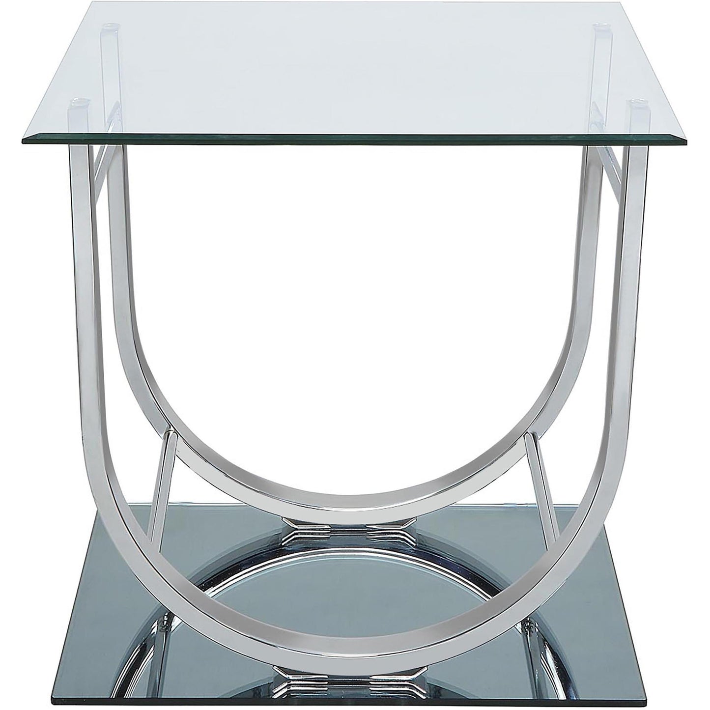  Coaster Furniture Danville 704988-S3 3-piece Glass Top Coffee and End Table Set - Chrome IMAGE 4