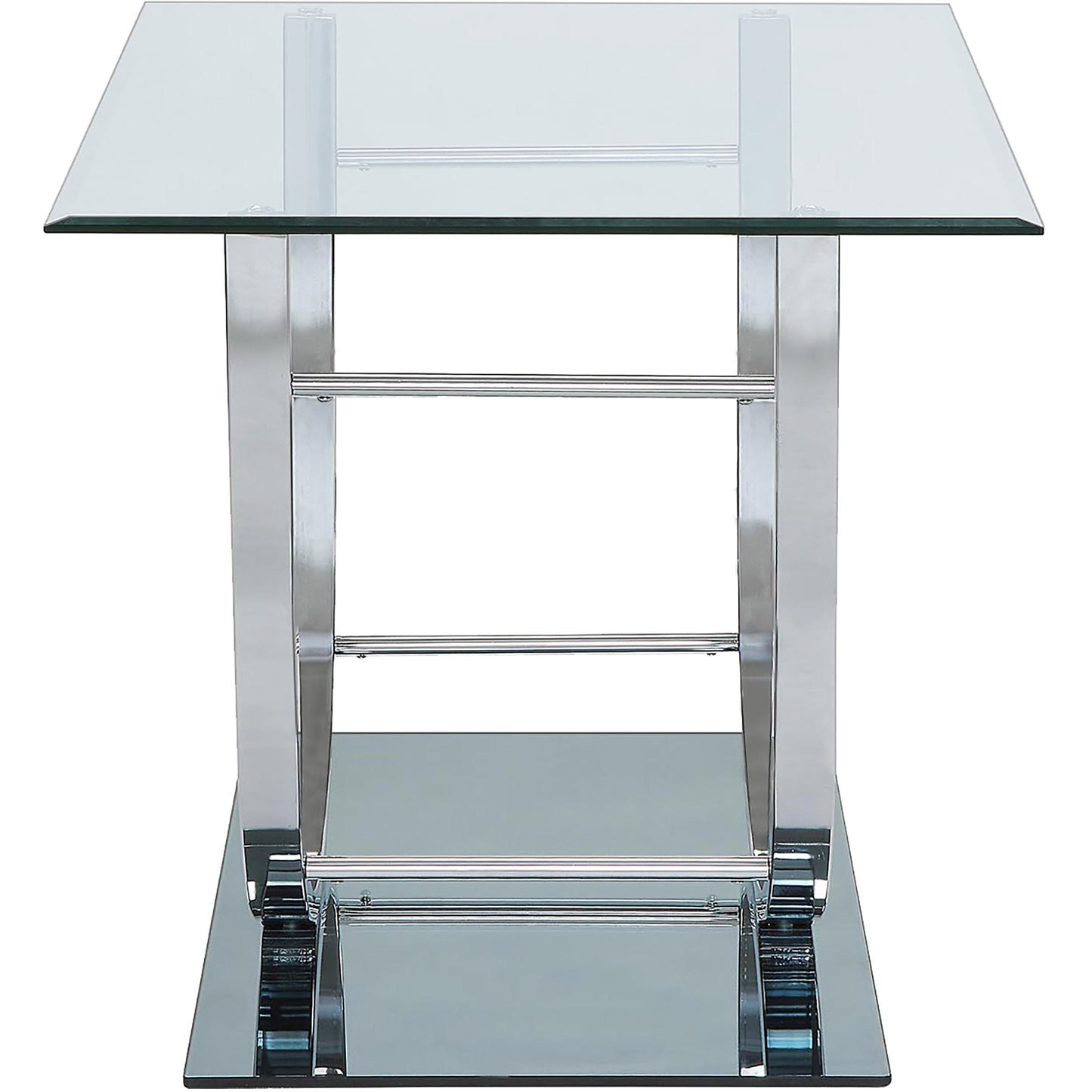  Coaster Furniture Danville 704988-S3 3-piece Glass Top Coffee and End Table Set - Chrome IMAGE 5