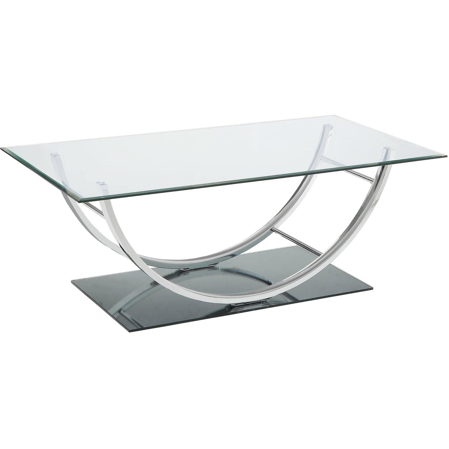  Coaster Furniture Danville 704988-S3 3-piece Glass Top Coffee and End Table Set - Chrome IMAGE 6
