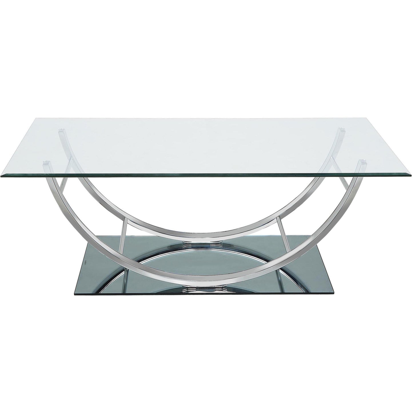  Coaster Furniture Danville 704988-S3 3-piece Glass Top Coffee and End Table Set - Chrome IMAGE 7