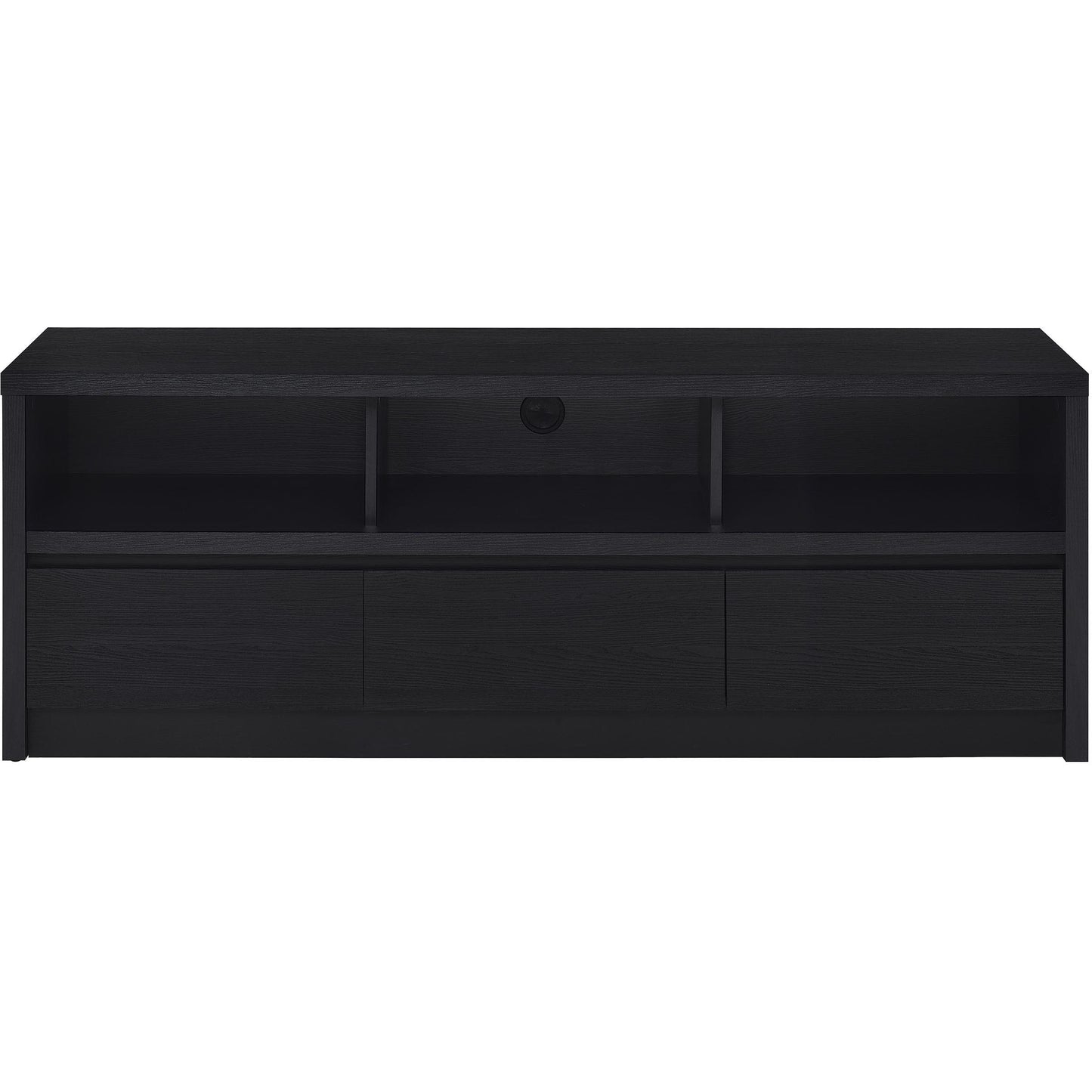  Coaster Furniture Rutland 705802 59-inch 3-drawer TV Stand Media Console - Black IMAGE 4
