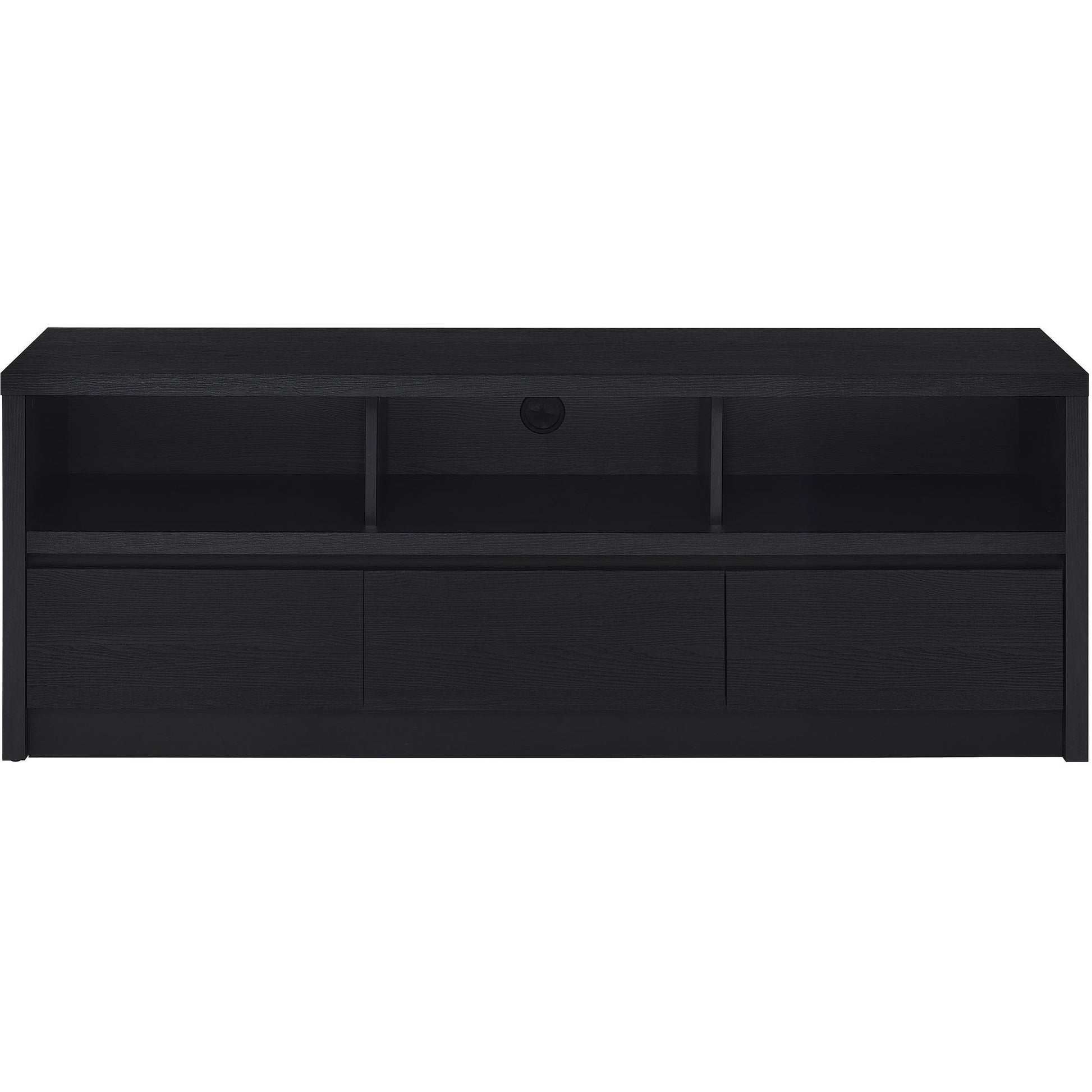  Coaster Furniture Rutland 705802 59-inch 3-drawer TV Stand Media Console - Black IMAGE 4