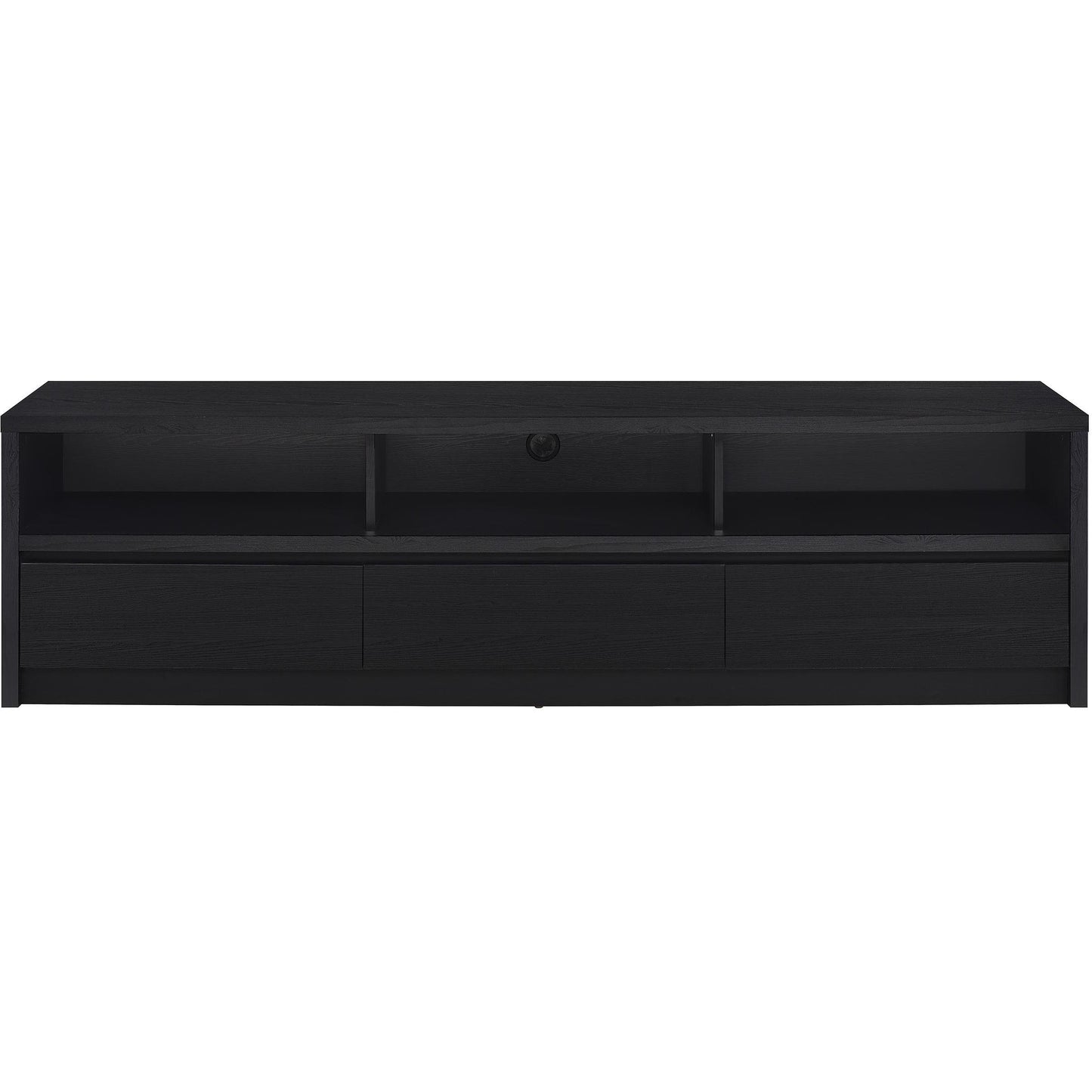  Coaster Furniture Rutland 705803 78-inch 3-drawer TV Stand Media Console - Black IMAGE 4
