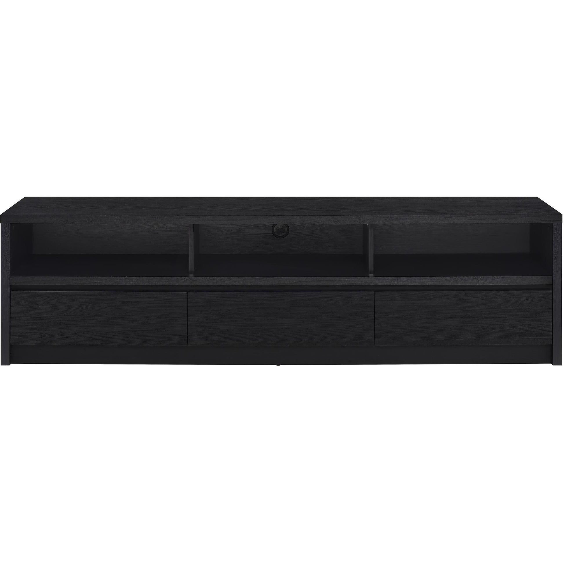  Coaster Furniture Rutland 705803 78-inch 3-drawer TV Stand Media Console - Black IMAGE 4