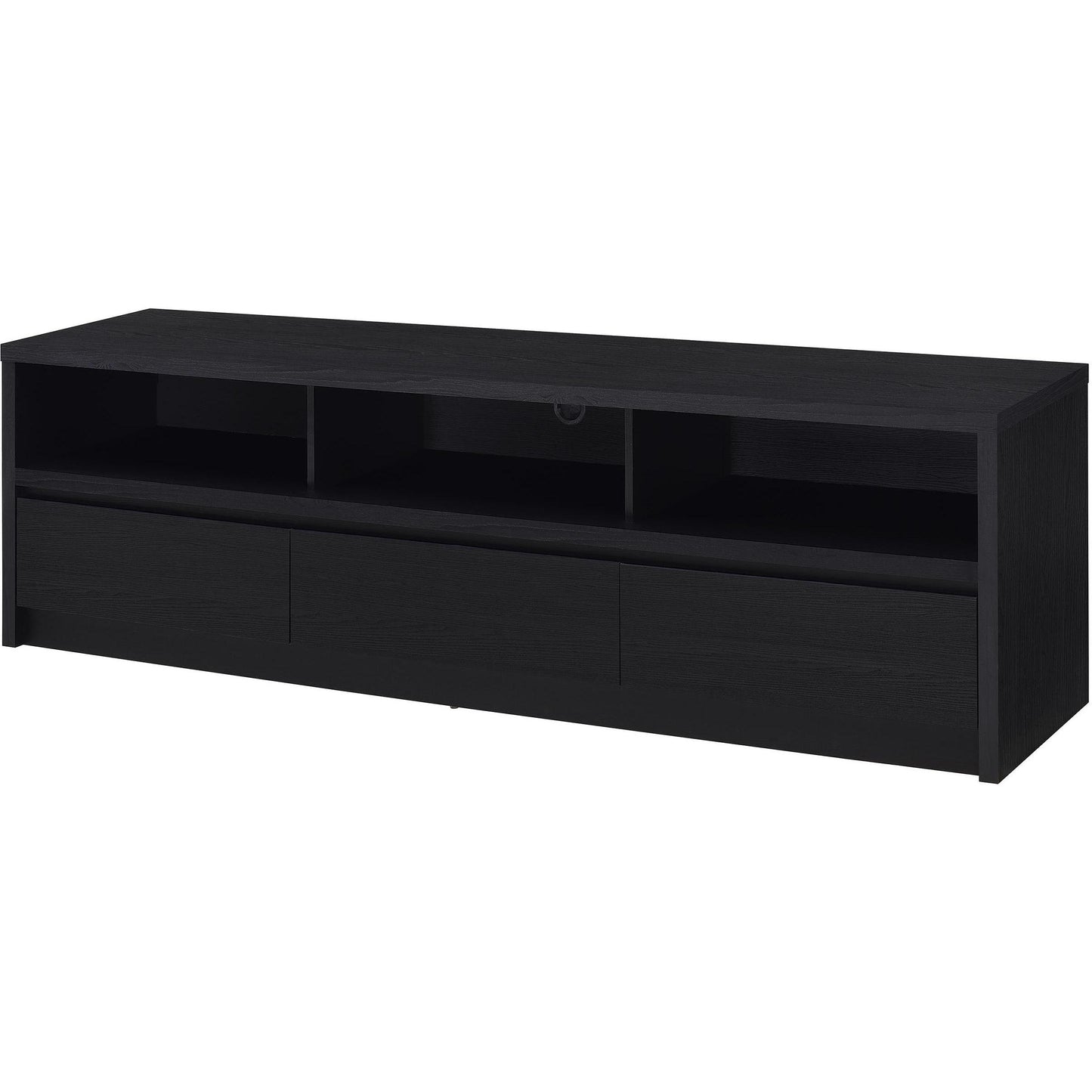  Coaster Furniture Rutland 705803 78-inch 3-drawer TV Stand Media Console - Black IMAGE 5