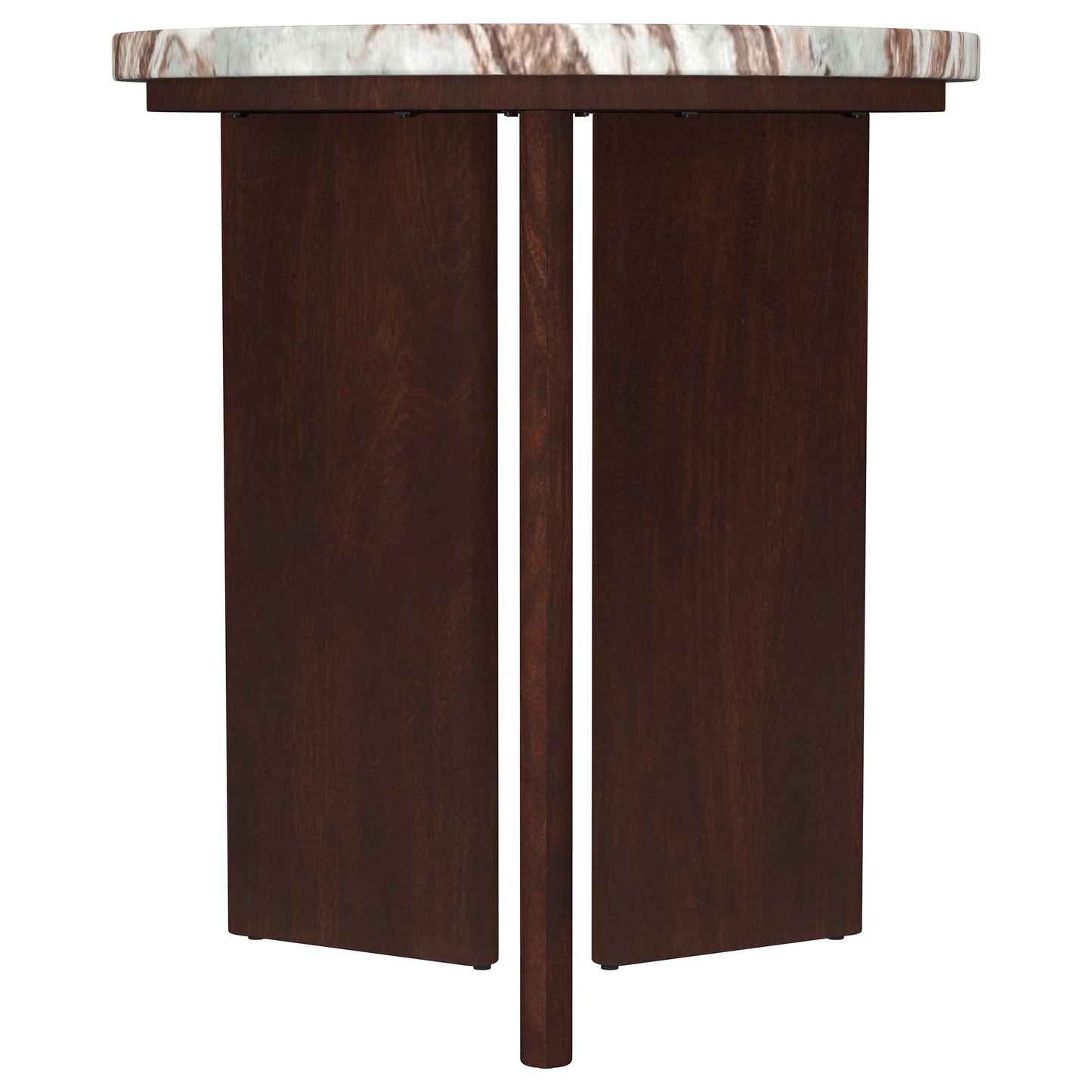  Coaster Furniture Jenna 706168-S2 2-piece Round Marble Top Coffee Table Set - Brown IMAGE 10