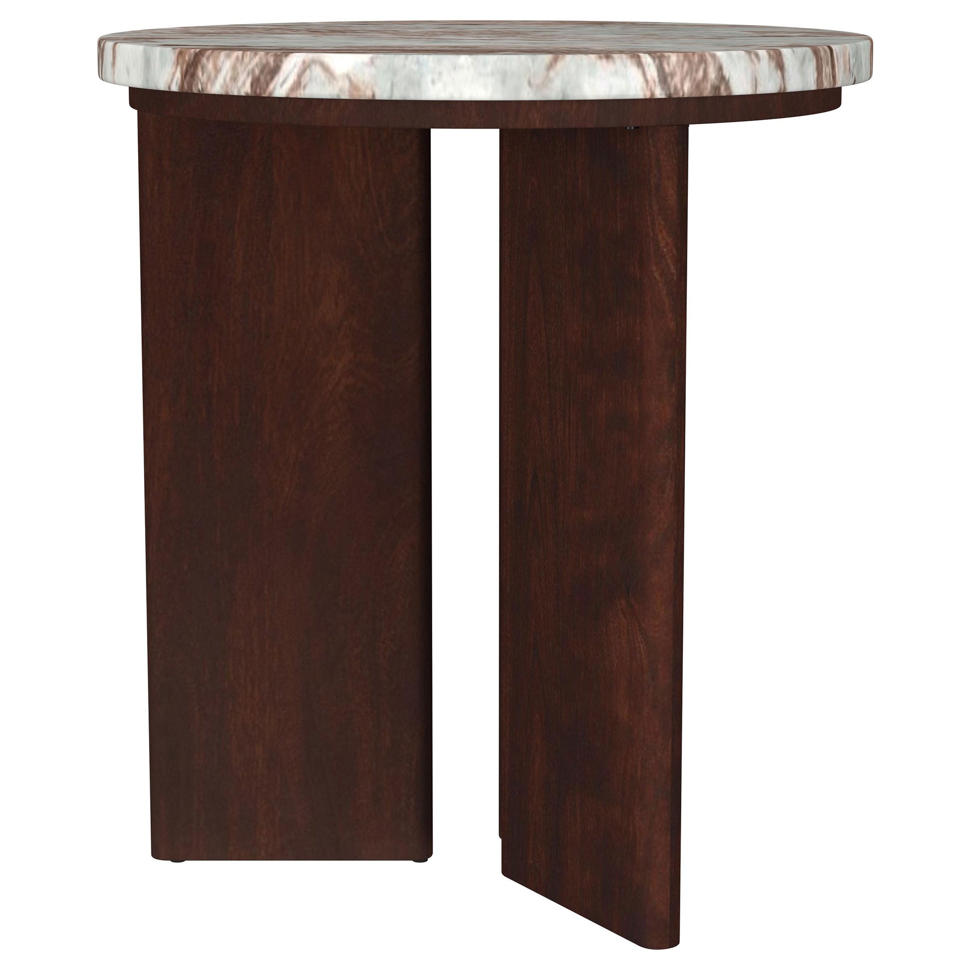  Coaster Furniture Jenna 706168-S2 2-piece Round Marble Top Coffee Table Set - Brown IMAGE 7