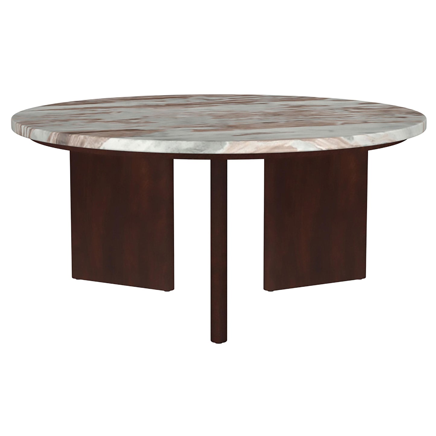  Coaster Furniture Jenna 706168-S2 2-piece Round Marble Top Coffee Table Set - Brown IMAGE 9