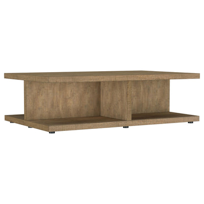  Coaster Furniture Cortona 706178 Square Engineered Wood Coffee Table - Mango IMAGE 3