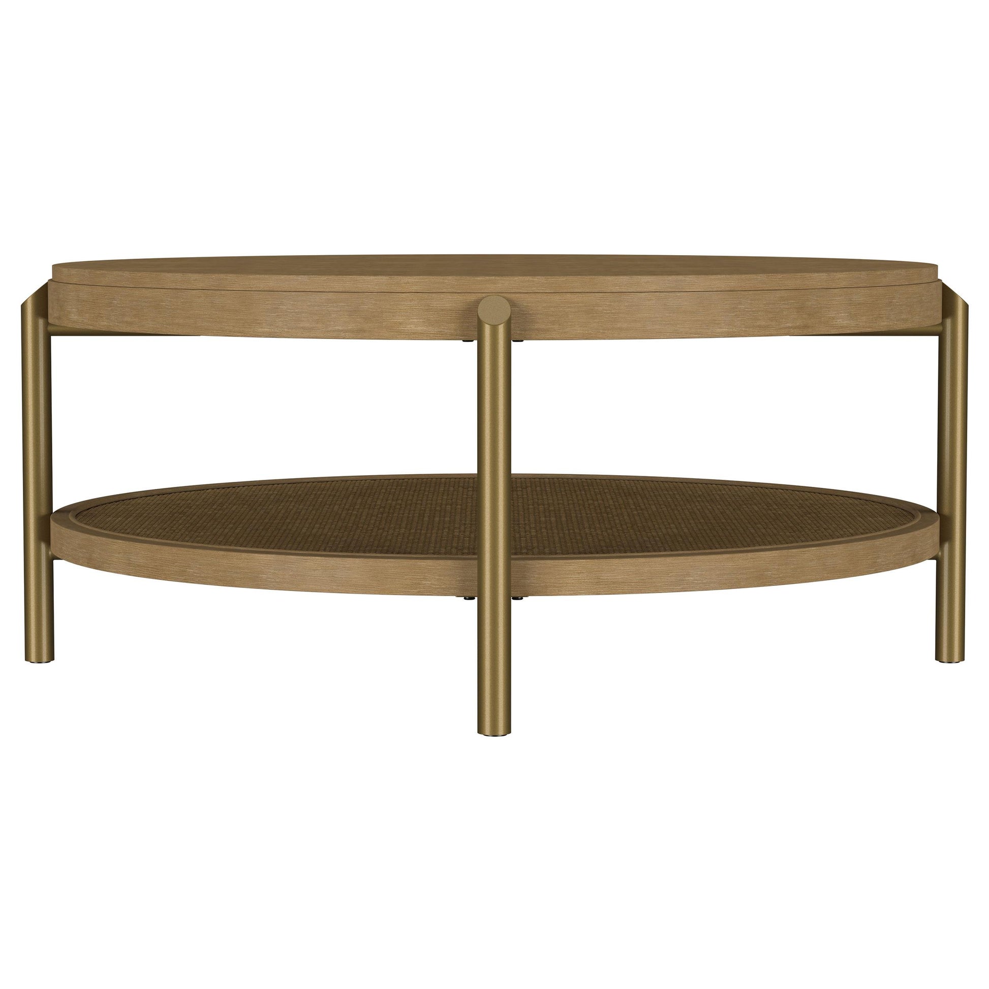 Coaster Furniture Arini 706188 Round Coffee Table With Storage Shelf - Sand Wash IMAGE 4
