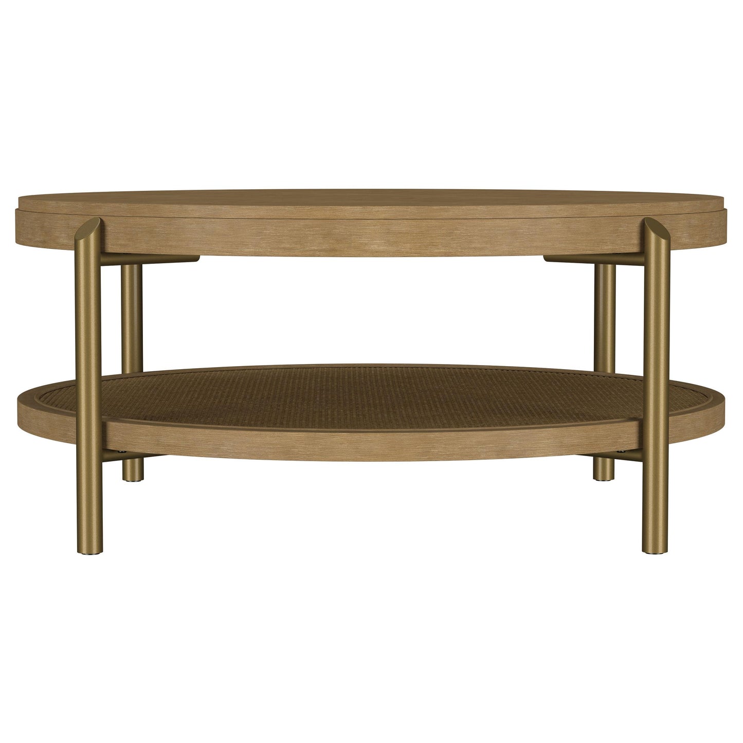  Coaster Furniture Arini 706188 Round Coffee Table With Storage Shelf - Sand Wash IMAGE 6