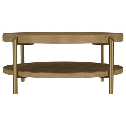  Coaster Furniture Arini 706188 Round Coffee Table With Storage Shelf - Sand Wash IMAGE 6