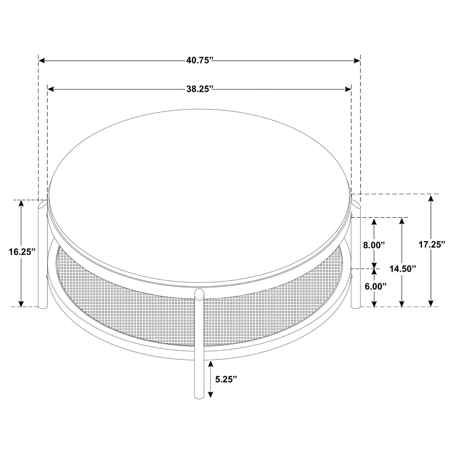  Coaster Furniture Arini 706198 Round Coffee Table With Storage Shelf - Black IMAGE 9