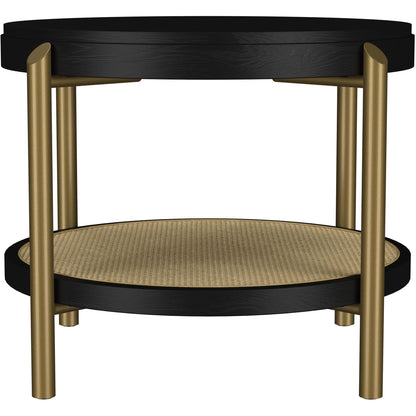  Coaster Furniture Arini 706198-S2 2-piece Round Coffee and End Table Set - Black IMAGE 4