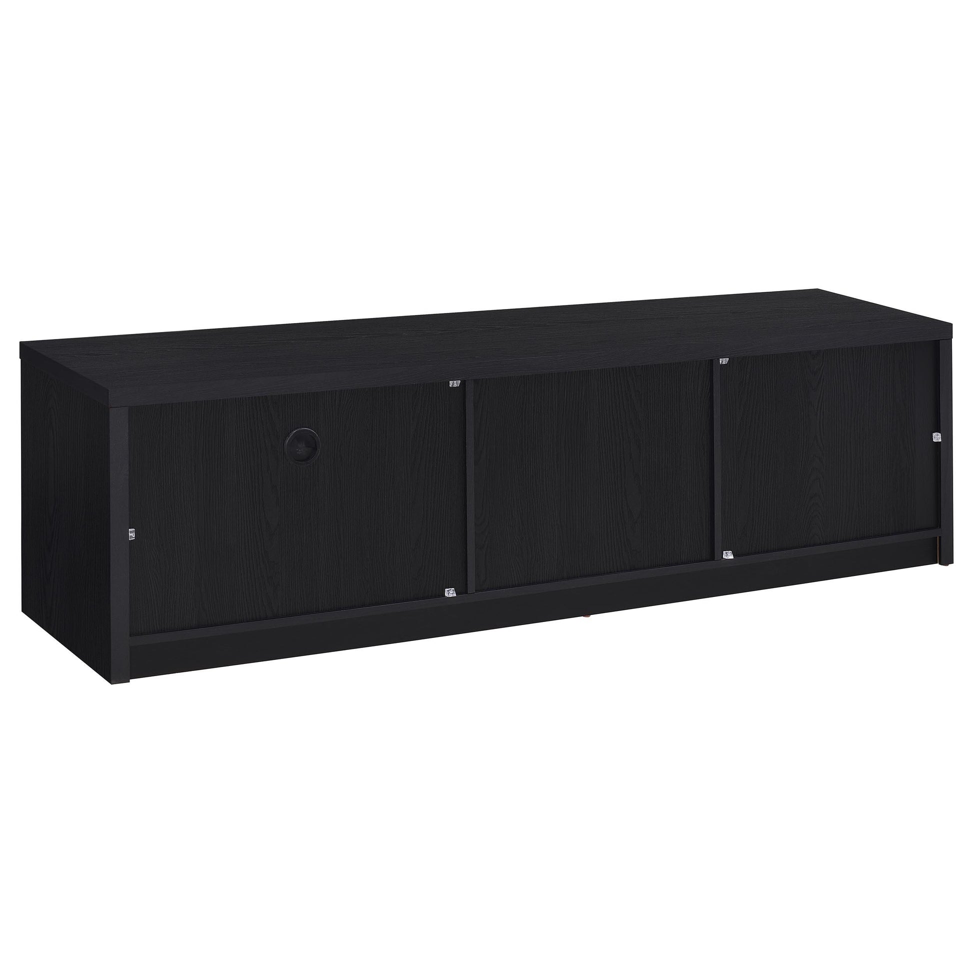  Coaster Furniture Murray 706213 70-inch 2-door TV Stand Media Console - Black IMAGE 3
