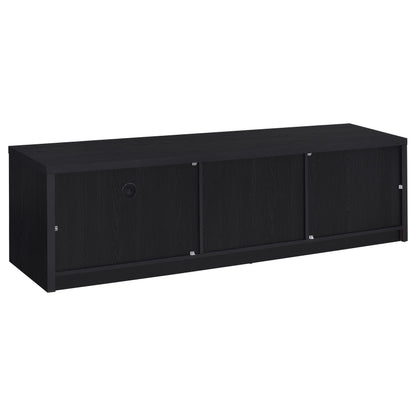  Coaster Furniture Murray 706213 70-inch 2-door TV Stand Media Console - Black IMAGE 3