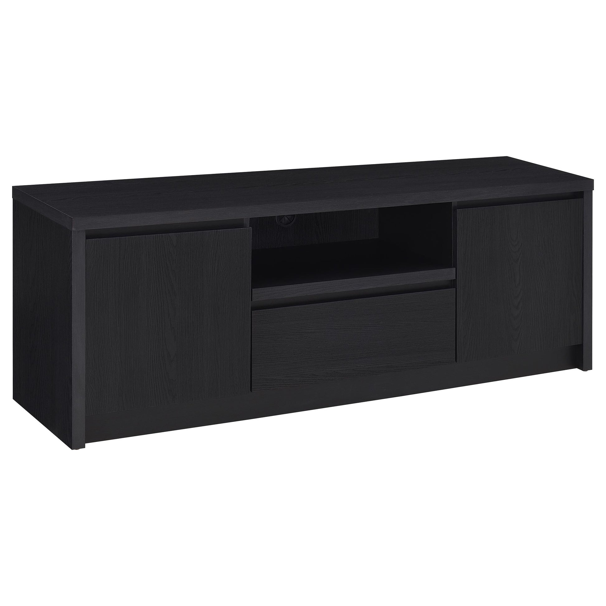  Coaster Furniture Winfield 706222 60-inch 2-door TV Stand Media Console - Black IMAGE 3