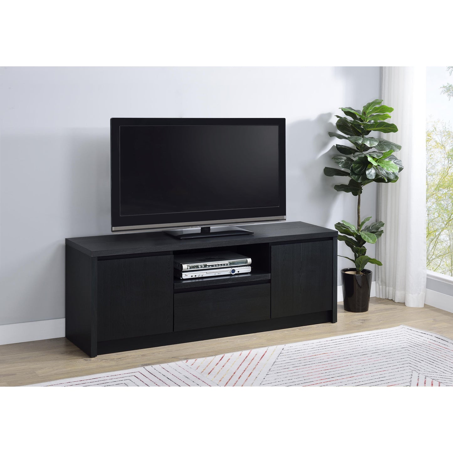  Coaster Furniture Winfield 706222 60-inch 2-door TV Stand Media Console - Black IMAGE 6