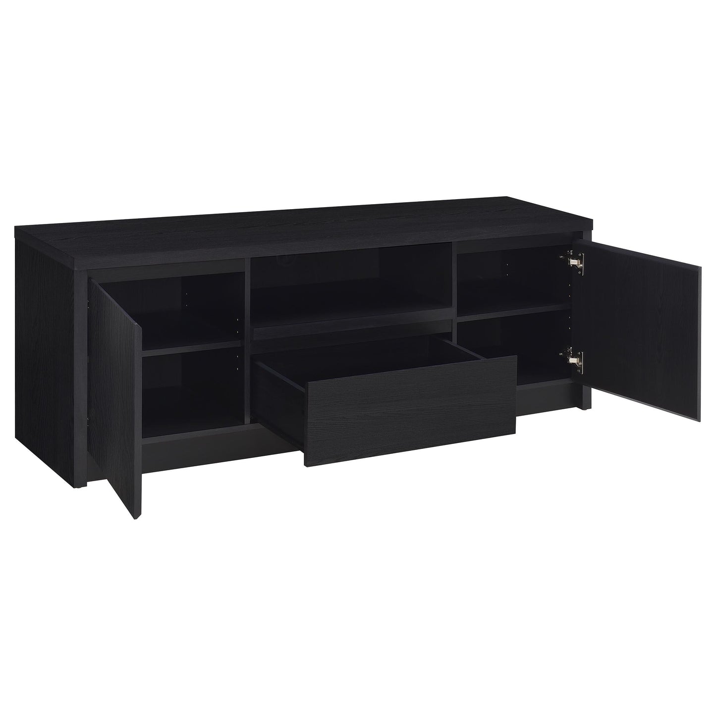  Coaster Furniture Winfield 706222 60-inch 2-door TV Stand Media Console - Black IMAGE 9