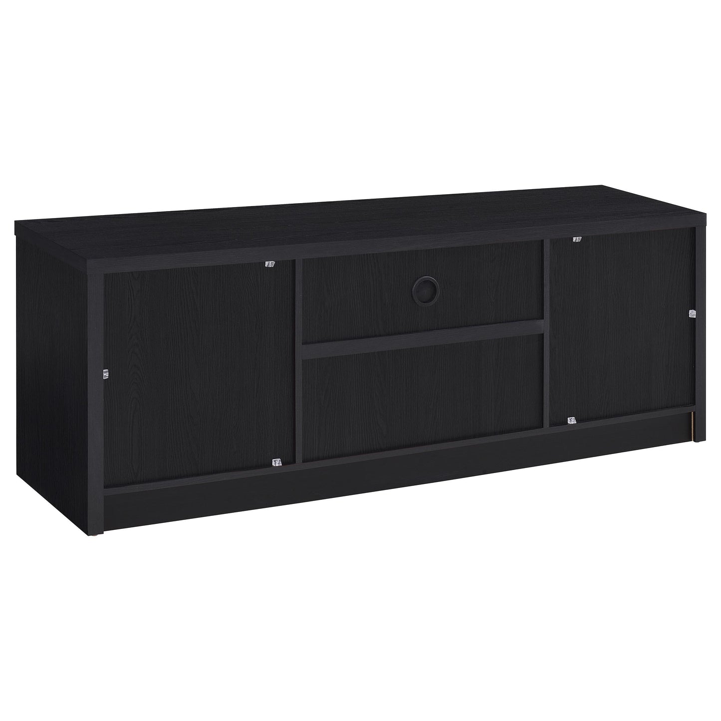  Coaster Furniture Winfield 706222-SET 3-piece Entertainment Center 60-inch TV Stand - Black IMAGE 4
