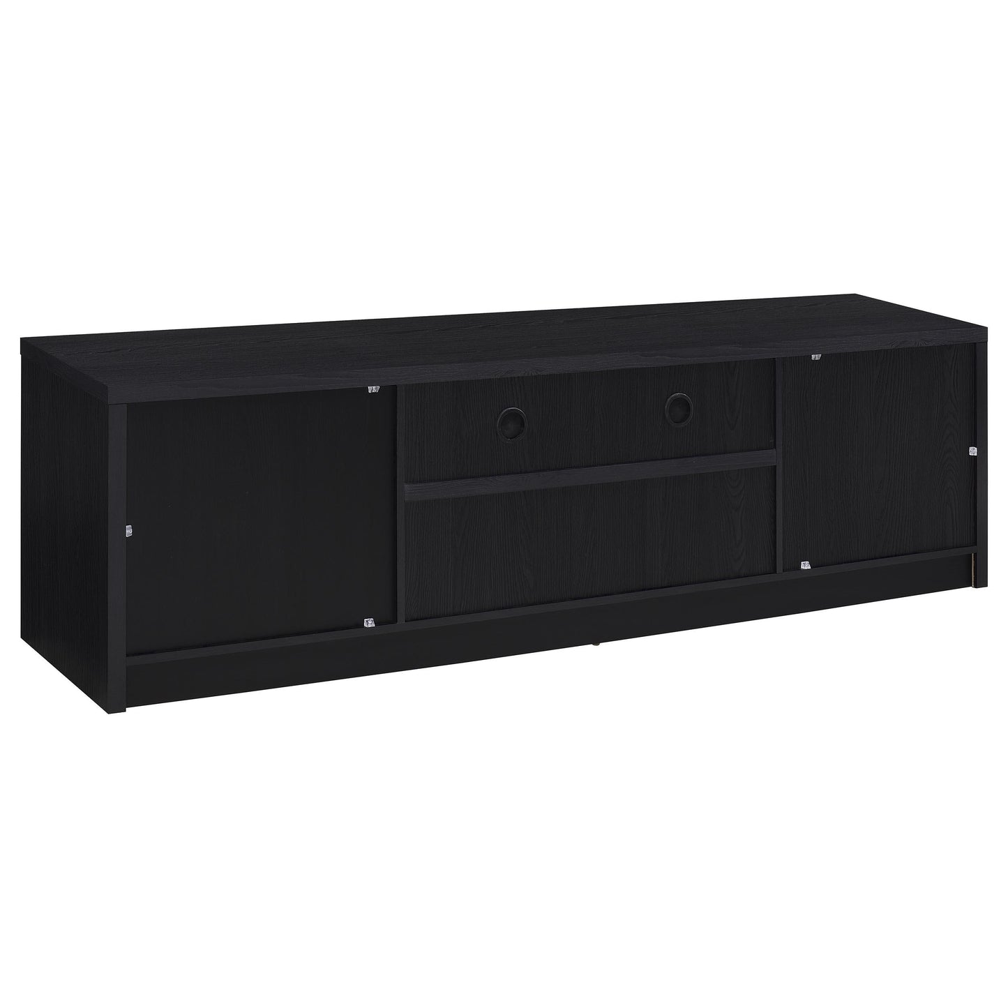  Coaster Furniture Winfield 706223-SET 3-piece Entertainment Center 78-inch TV Stand - Black IMAGE 4