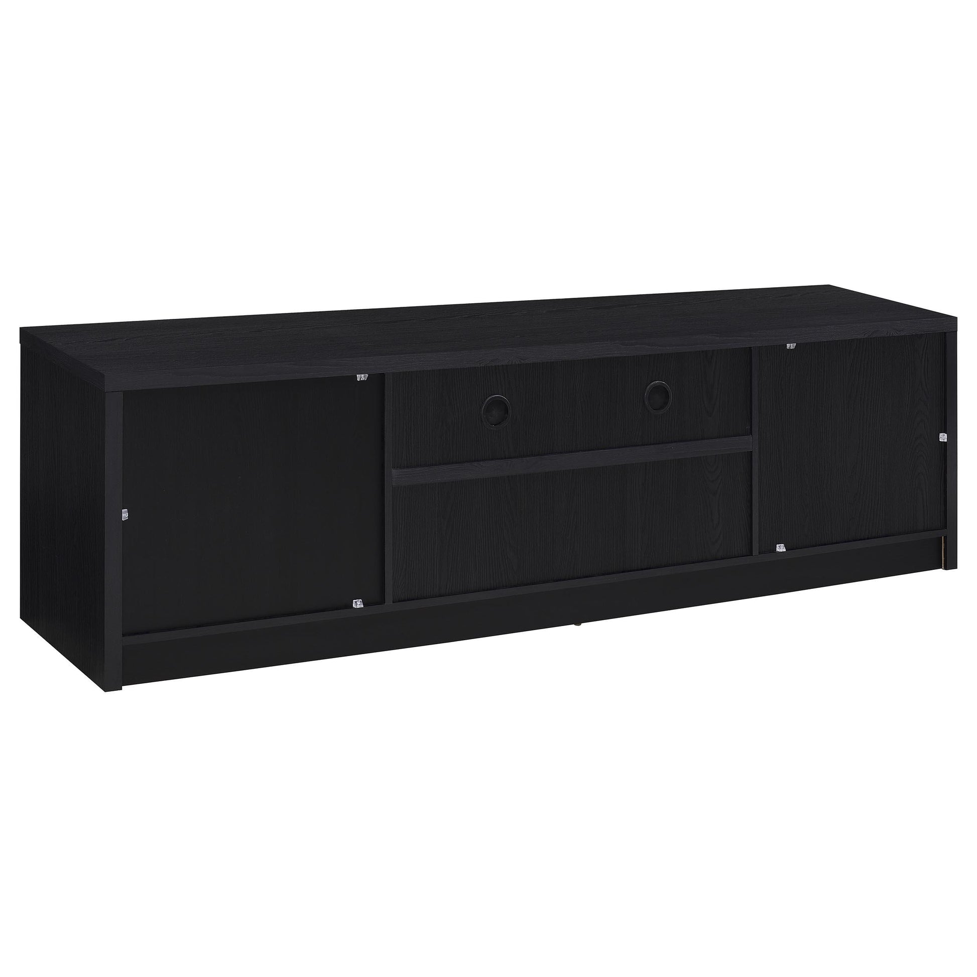  Coaster Furniture Winfield 706223-SET 3-piece Entertainment Center 78-inch TV Stand - Black IMAGE 4